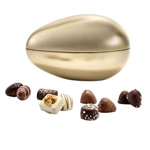Design uden navn Guldpåskeæg med chokolade som påskegave til medarbejdere